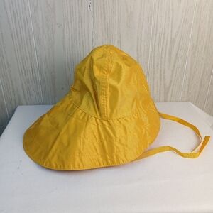 VTG yellow James Bliss Marine Dedham, Mass Yellow rain hat 80s sea hat